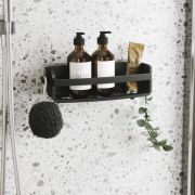 UMBRA FLEX ADHESIVE Рафт за баня със залепващи ленти, черен