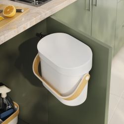 UMBRA BELLWOOD COMPOST BIN WHT/NAT