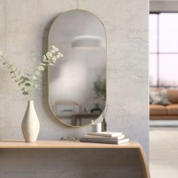 Овално огледало UMBRA HUBBA 45x91см., златен