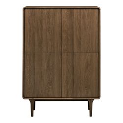 House Nordic Darwin Cabinet, oak, dark brown,  100x40x140 cm