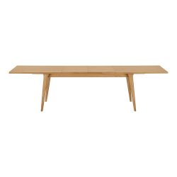 House Nordic Darwin Dining table, oak veneer, natural, incl. two extension plates 100x240-290-340x75 cm
