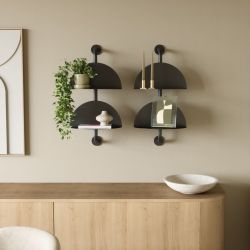 UMBRA SOLIS ADJUSTABLE 2 SHELF BLACK