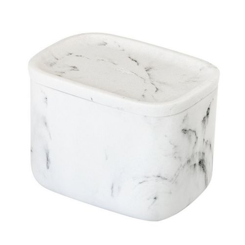 VIGAR BOX ZENSE Кутия за аксесоари за баня правоъгълна, бял мрамор
