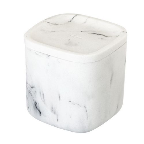VIGAR BOX ZENSE WHITE MARBLE SQUARE BATHROOM CONTAINER