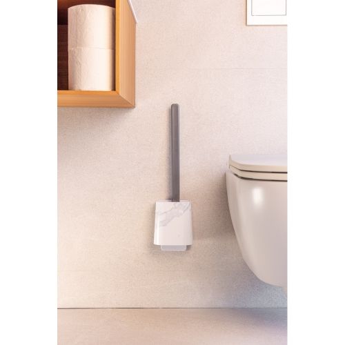 VIGAR ESSENTIAL Еко четка за тоалетна / монтаж на стена 3М, мрамор