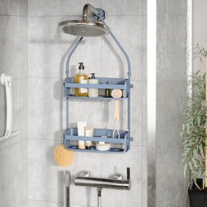 UMBRA FLEX SHOWER CADDY SLT/BLUE