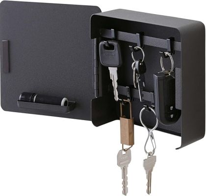 YAMAZAKI Tower Square Magnetic Key Cabinet BK