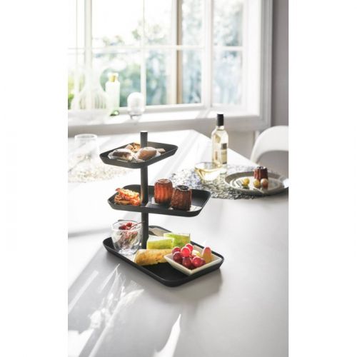 YAMAZAKI Tower 3-Tiered Serving Stand BK