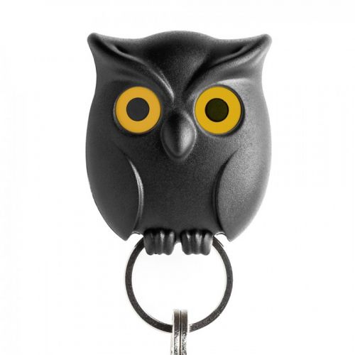 QUALY NIGHT OWL Магнитна поставка за ключове, черен