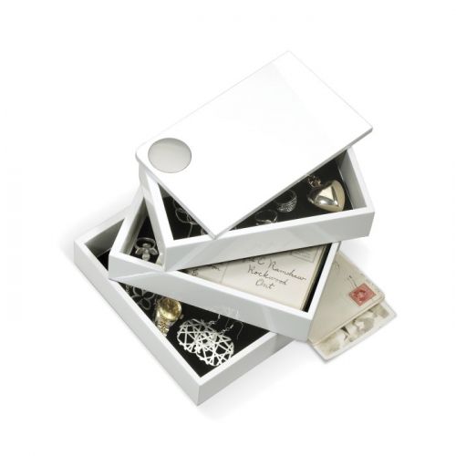 UMBRA SPINDLE Storage Box,White