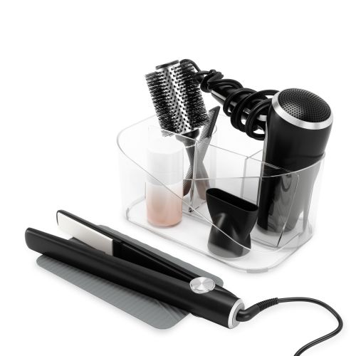 UMBRA GLAM Органайзер за инструменти за коса с топлоустойчива подложка, прозрачен