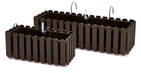 Balkony plant box BOARDEE FENCYCASE W, brown