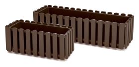 Balkony plant box BOARDEE FENCYCASE W, brown