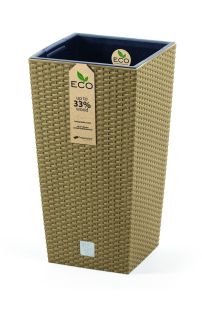 RATO ECO WOOD Висока кашпа със саксия, 55см, натурален