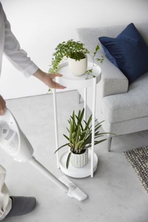YAMAZAKI Tower 2 Tiered Plant Stand With Caster WH