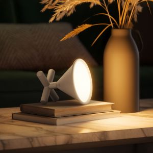 UMBRA CONO Преносима нощна лампа с батерия и bluetooth, цвят сив