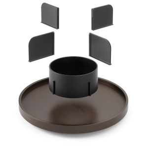 UMBRA BELLWOOD LAZY SUSAN DIVIDED  BLK/WAL