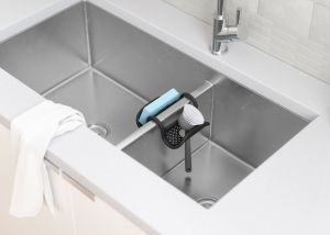 UMBRA SLING SINK Двойна поставка за кухненска гъба, черен