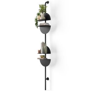 UMBRA SOLIS ADJUSTABLE SHELVES  BLACK