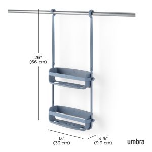 UMBRA FLEX SHOWER CADDY SLT/BLUE