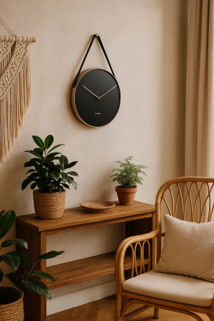 Karlsson Wall Clock Belt Black