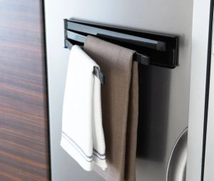 YAMAZAKI TOWER Magnetic Dishcloth Hanger BK