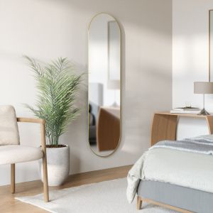 Овално огледало UMBRA HUBBA 45x157см., златен