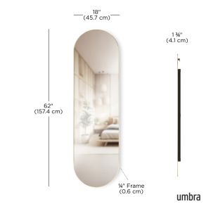Овално огледало UMBRA HUBBA 45x157см., златен