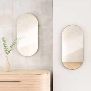 Овално огледало UMBRA HUBBA 45x91см., титан