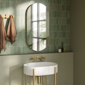 Овално огледало UMBRA HUBBA 45x91см., златен
