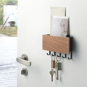 YAMAZAKI Rin Magnetic Key Rack With Tray BR