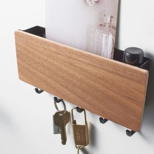 YAMAZAKI Rin Magnetic Key Rack With Tray BR