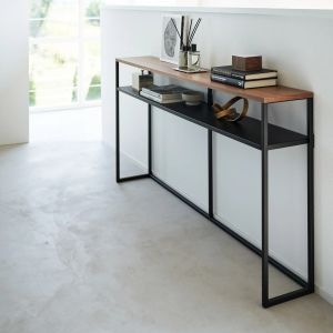 YAMAZAKI TOWER CONSOLE TABLE WITH  SHELF BK