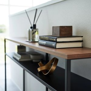 YAMAZAKI TOWER CONSOLE TABLE WITH  SHELF BK
