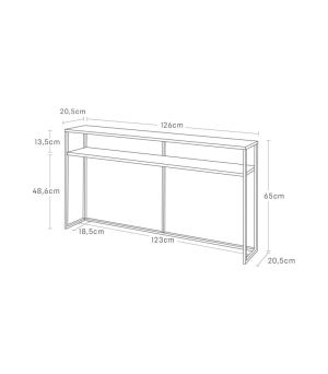YAMAZAKI TOWER CONSOLE TABLE WITH  SHELF BK