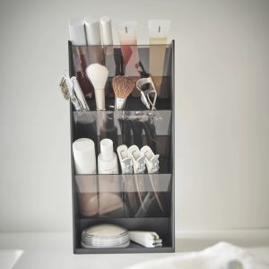 YAMAZAKI Tower Органайзер за грим и козметика, черен