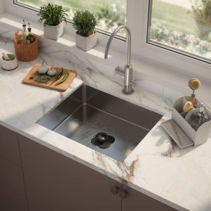 Комбиниран  уловител за коса и тапа и за вана и душ UMBRA BLOOM, черен