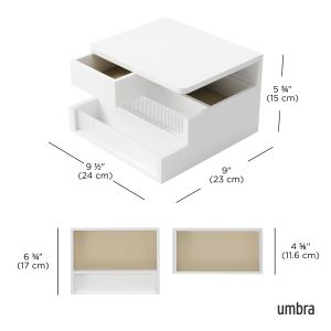UMBRA MALIBU STORAGE BOX WHITE