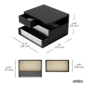 UMBRA MALIBU STORAGE BOX BLACK