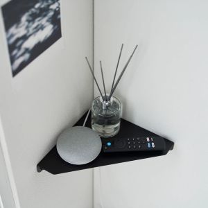 YAMAZAKI Tower Wall Mounted Corner Shelf BK