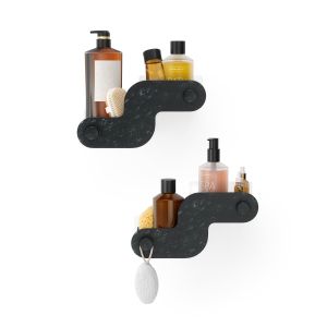 черни рафтове за душ кабина