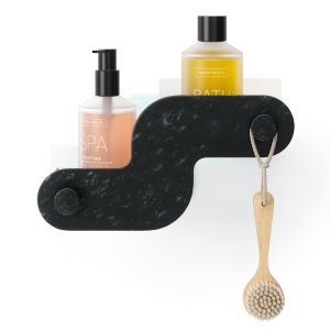 Етажерки за за баня с лепилни ленти UMBRA NAMI, сет 2 бр.,черен