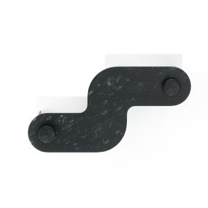 Етажерки за за баня с лепилни ленти UMBRA NAMI, сет 2 бр.,черен