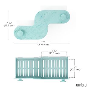 UMBRA NAMI ADHESIVE BIN SET 2 OCN BLU