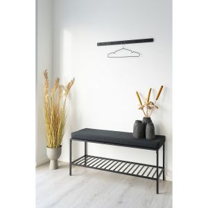 House Nordic Vita Coat rack, steel, black, 70x4 cm
