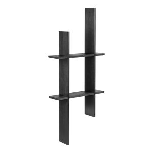 House Nordic Mostar Wall shelf, pine, black,  86x10x38 cm