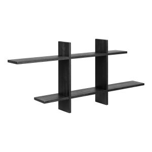 House Nordic Mostar Wall shelf, pine, black,  86x10x38 cm
