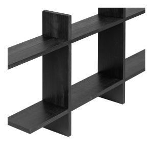 House Nordic Mostar Wall shelf, pine, black,  86x10x38 cm