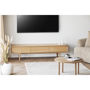 House Nordic Darwin TV-bench, oak, natural 180x45x45 cm