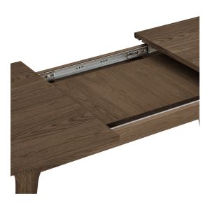 House Nordic Darwin Dining table, oak veneer, brown, incl. two extension plates 100x240-290-340x75 cm 